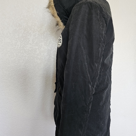 Womens Warm Long Coat Fur Fleece Hooded Jacket Zip Up Winter Parka Coat - Picture 11 of 15